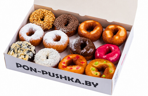 Боксы из 12 и 24 пончиков от 12р в "PON-PUSHKA" в Борисове
